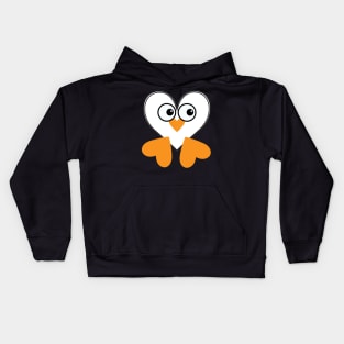 penguin heart Kids Hoodie